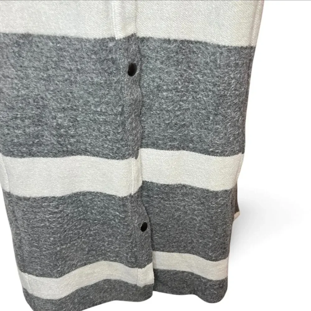 Soft Surroundings Glacier Canyon Excalibur gray Stripe Poncho vest scandi girl - Picture 4 of 9